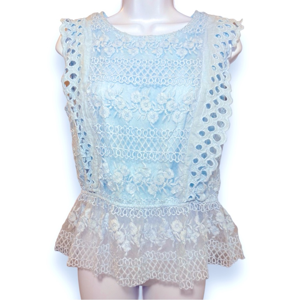 Sweet Rain Flower Lace Crochet Sleeveless